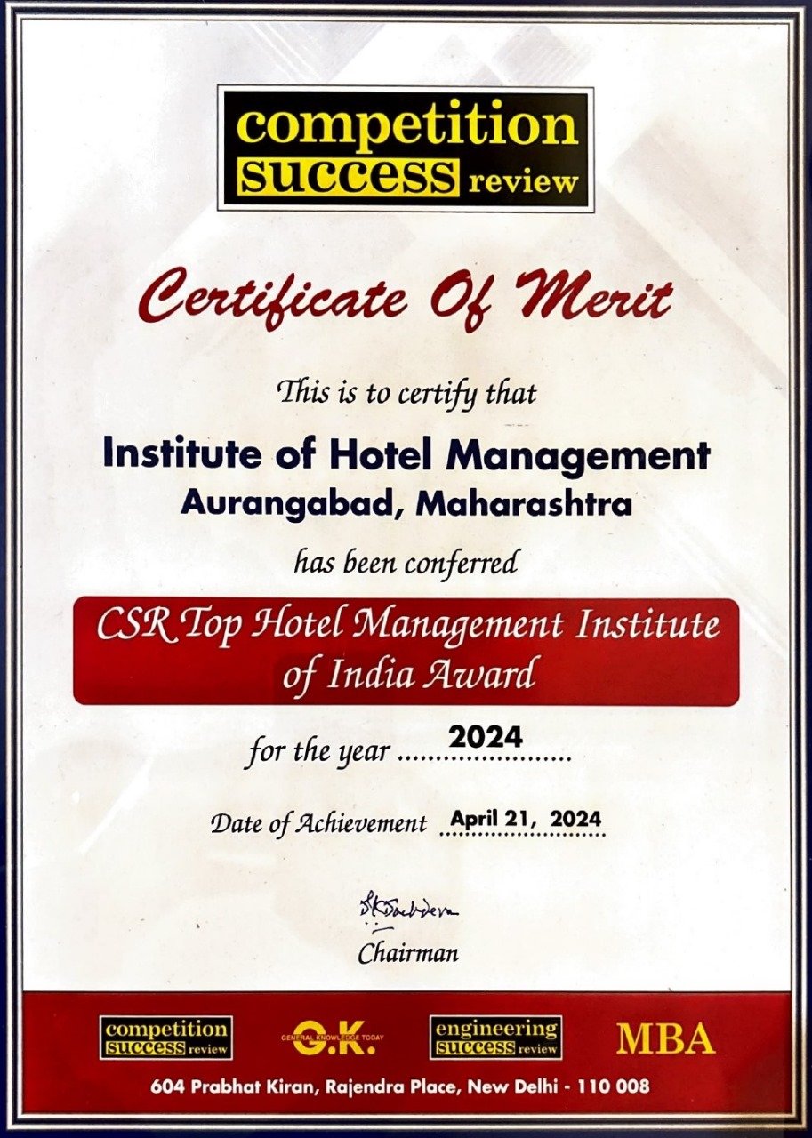 Awarded Top Hotel Management Institute